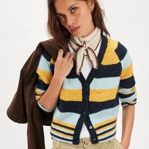 Free People School Girl SoftSpun Striped Cardi NWT